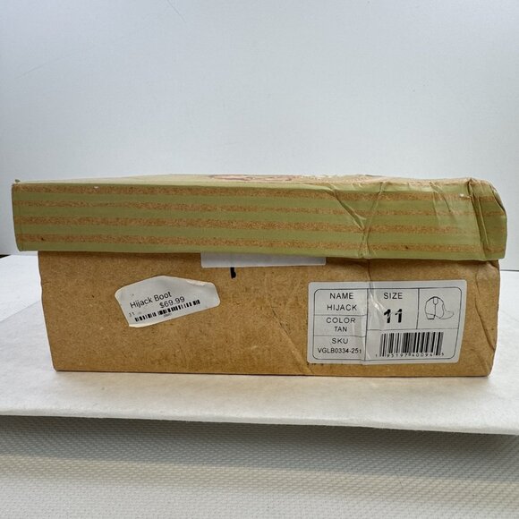 Very G Womens Size 11 Tan Snakeskin Hijack Ankle Booties Zip High Block Heels - Picture 11 of 16